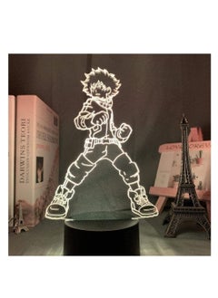 اشتري 3D Illusion Lamp LED Night Light Izuku Midoriya Figure Kids Room Touch Sensor Room Anime My Hero Academia Gift Children‘s Sleep Lamp Room Decoration في الامارات