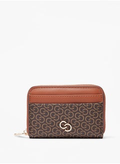 Buy Monogram Print Zip Around Wallet in UAE