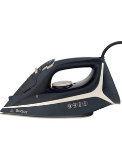 اشتري Beldray BEL01526-150 Ultra Sleek Steam Iron - Ceramic Soleplate, Easy Fill 300ml Water Tank, Anti-Calc & Drip Functions, Easy-Grip Handle, 140 g/min Steam Shot & Spray Function, Navy/Platinum, 2600W في الامارات