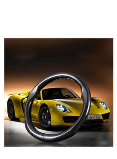 اشتري Steering Wheel Cover, 15in Car Steering Wheel Cover Carbon Fiber Style Steering Wheel Cover Protection Ergonomic Design Universal في الامارات