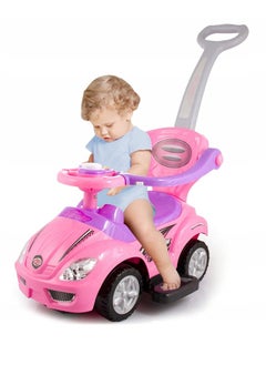 Buy 3 in 1 Ride On Car Toy for Kids with Barrier and Backrest, Adjustable in Saudi Arabia