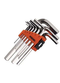 Buy Hex Key Wrench Set Short 9-Pc. Metric, - 10mm -1.5mm-  Optimum Strength Steel - for tightening or loosening fasteners with hexagonal sockets.Organizer Tool Clip, Bicycle Repair, Plumbing Repair. in UAE