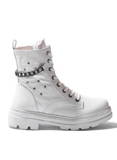 Buy Half Boot  Leather Capotine Series -White in Egypt