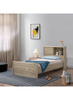 Buy Curvy Plus Single Bed With Headboard Storage 103.3 x 99.8 x 227.2 cm in Saudi Arabia