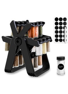 Buy 360 Rotating Spice Rack, 18PCS Jar Kitchen Spice Organizer, Seasoning Organizer Seasoning Rack Tower for Kitchen Countertop in Saudi Arabia