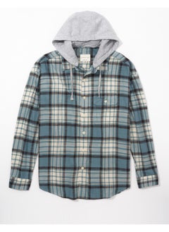 اشتري AE Super Soft Hooded Flannel Shirt في الامارات