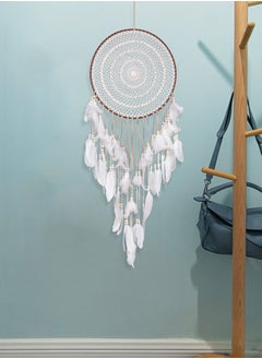 Buy White Feather Tassel Handwoven Dream Catcher For Decoration 40*100 cm in Saudi Arabia