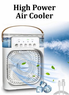 Buy Portable Air Conditioner Mini Mist Evaporative Personal Cooler 3 Wind Speeds Spray Modes AC Cooling Fan For Car Home Kitchen Bedroom Office Living Room Outdoor Travel Camping Temperature Reducer in UAE