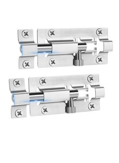 Buy 2 Pack Barrel Bolt Latch, 3 Inches Slide Lock Thickened Stainless Steel Slide Bolt Latch Slide Latch Lock Door Bolt Lock with Screws in Saudi Arabia