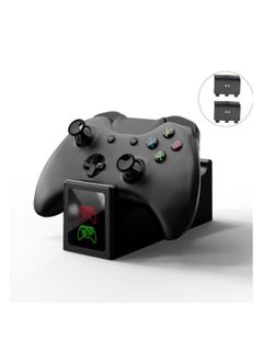 Buy Controller Charger Station Dual Charging Dock for Xbox Series X & Series S, Dual Charging Dock with 2pcs 1200mAh Rechargeable Battery Packs with dual charge option and a Charging Cable in UAE