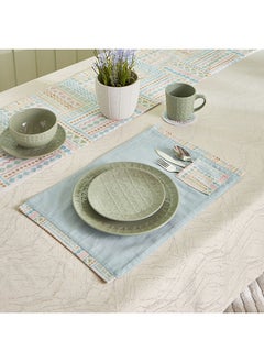 اشتري Glimmer Geo Solid Placemat with Printed Pocket 48x33 cm في السعودية