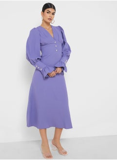 Buy Puff Sleeve Dress in Saudi Arabia