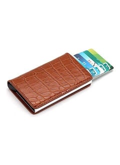 Buy Polyurethane Card And ID Holder Brown in UAE