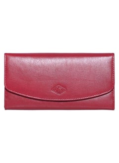 Buy Laveri Genuine Leather Designer Ladies Wallet Red in UAE