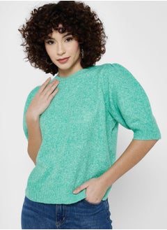 Buy Puff Sleeve Knitted Sweater in Saudi Arabia