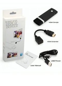 Buy Wireless Display Dongle Receiver Compatible with Android and IOS And Notebook Devices Black in Saudi Arabia