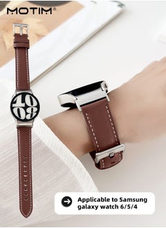 Buy 20mm Leather Watch Strap Replacement Bands Classic Compatible with Samsung Galaxy Watch 6 Galaxy Watch 5 Galaxy Watch 4 in Saudi Arabia