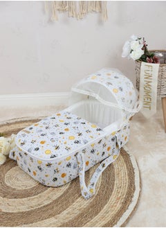 Buy Turkish Material Portable Baby Cot with Padded Seat and Mosquito Net in Saudi Arabia