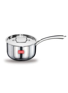 Buy Avias Riara Triply Saucepan with Lid / 18 cm Stainless Steel Sauce Pan/Chai Maker Pot/Tea Pan/Chai Utensil with Induction Base/Stay Cool Handles / 2.25 Litre Sauce Pan / 18cm in UAE