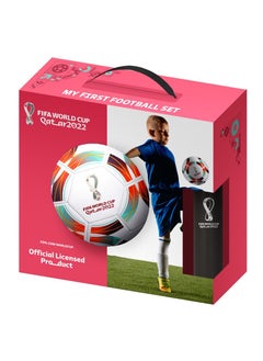 Buy World Cup 2022 Football Gift Set - Football Ball with Air Pump, Ball Size 5  - 17cm Pump in UAE