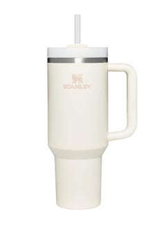 Buy 40oz Stanley Quencher H20 Flowstate Stainless Steel Vacuum Insulated Tumbler with Lid and Straw for Water, Iced Tea or Coffee, Smoothie and More, Cream (White) in UAE