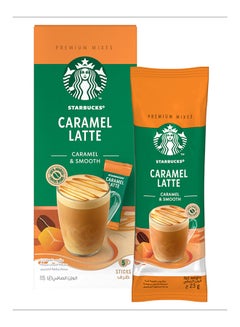 Buy Caramel Latte Premium Instant Coffee Mix 5 Sticks 23grams in UAE