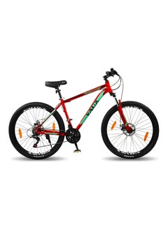 Buy Vaux X-Mount Gear Cycle for Men 27.5T with Aluminium Alloy Frame & Disc Brakes - Multispeed MTB for Adults with 21 Shimano Gears - Lockout Suspension - Kenda Tyres - Red in UAE