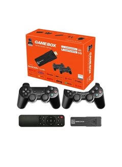 Buy 8K HD Android game box with a dual system to convert the TV into an Android smart, as well as enjoying +10,000 built-in games with two arms for playing and a remote control in Saudi Arabia