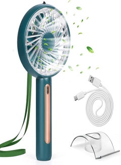 Buy Handheld Fan Portable Mini Fan Rechargeable with 4 Speeds  Hand Held USB Desk Fan with Cellphone Stand And Adjustable Angle For Office Home Outdoor Traveling in UAE