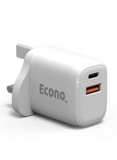 Buy iPhone 14 Pro Charger, 20W wall charger QC3.0 USB Type-C PD3.0, dual port ultra-charger, Universal dual port charger, compatible with iPhone 14/13/12/11, Samsung, Google Pixel in UAE
