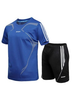 اشتري Men's Short and T-shirt Tracksuit Sports Suit Activewear Set في الامارات