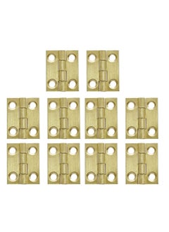 Buy Mini Solid Brass Hinges, 10Pcs Cabinet Drawer Hinges for Jewelry Chest Wood Box, Hinges in UAE