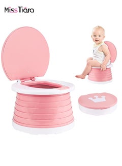 Buy Portable Potty For Kids Toddlers Foldable Travel Potty Training Seat Children's Portable Toilet Potty Chair Toddlers Training Toilet in UAE
