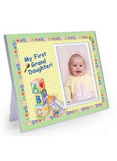 اشتري My First Granddaughter Picture Frame ; Grandparent Gift ; Baby Announcement Frame ; Sized For Tabletop 8.25 X 7 In. For A 3.5 X 5 Photo في السعودية