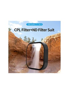 اشتري 4-Pack Filter Set CPL ND8 ND16 ND32 Compatible for GoPro Hero 11 MINI/10 Black/9, Neutral Density and Polarizing Lens Filter Kit Lens Protector for GoPro Accessories Aluminum Alloy Frame في السعودية