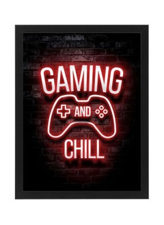 اشتري Gaming And Chill Neon Wall Art Poster Frame في مصر