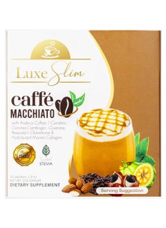 Buy Luxe Slim Cafe Macchiato with Hydrolyzed Collagen & Glutathione, 21g x 10 Sachets in Saudi Arabia