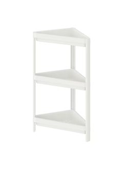 اشتري Corner Shelf Bathroom Storage Organizer (33x33x71cm) White في الامارات