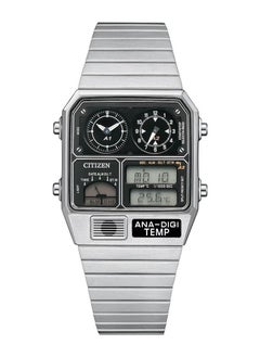 Buy Hexagon Shape Analog & Digital Stainless Steel Wrist Watch JG2101-78E - 36mm - Silver in UAE