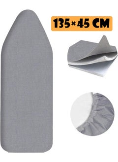 Buy Ironing board cover with heavy duty silicone liner measuring 135 x 45 cm in Saudi Arabia