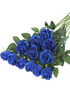 Buy 12 Peice Simulated Rose Single Silk Artificial Flower in UAE