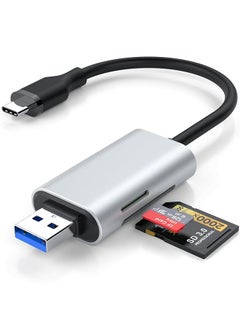 Buy Sd Card Reader Micro Sd Tf Memory Card Reader With Usb C And Usb 3.0 Dual Slot High Speed Reading At Same Time Compatible With Computer Pc Macbook Pro Air Iphone 15 15 Pro Pro Max Ipad Pro Samsung in Saudi Arabia