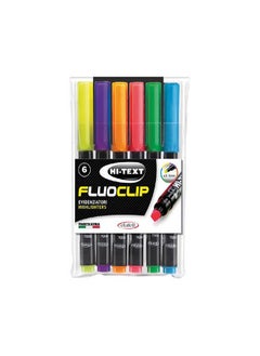 Buy Fluoclip Blister Highlighter 6 Pcs Multicolour in Egypt