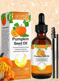 Buy Pumpkin Seed Oil for Skin and Hair Growth Organic 100% Pure RAW Cold Pressed Pumpkin Seed Oil for Anti Aging Wrinkle Massage Oil Hair and Scalp Care Vitamin E Oil for Skin and hair in UAE