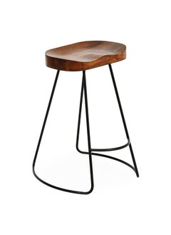 اشتري Riva Short Bar Stool, Chestnut & Black في الامارات