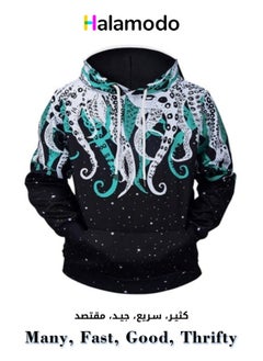 Buy Men's Octopus Graphic Hoodie Sports Hoodie in UAE