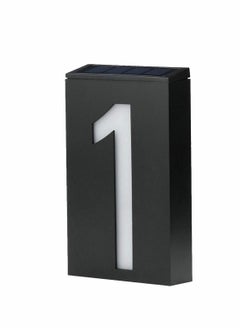 Buy LED Solar House Number Light, Garden Numbers Solar Powered Address Sign LED Illuminated Outdoor Plaques and Wall Art Lighted Up for Home Yard Street (Digit 1) in UAE