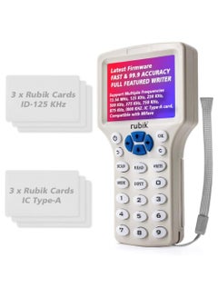 Buy RFID Card Copier Reader Writer Duplicator for IC-Type A, ID-125Khz, HID-125Khz, Mifare 13.56Mhz (Device Bundle) in UAE