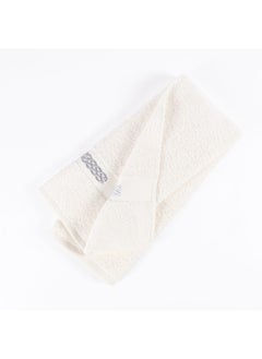 Buy Softa Hand Towel, Ivory And Silver - 480 Gsm, 80X50 Cm in UAE