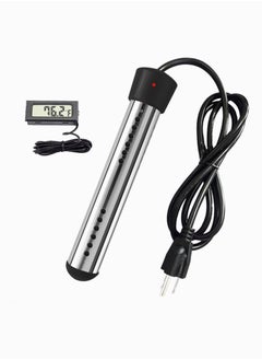 اشتري Immersion Water Heater, Electric Portable Bucket Heater with Stainless-steel Cover Submersible Water Heater with Digital Thermometer for Pool Bathtub, Basin, Fully Immersed While Using في الامارات